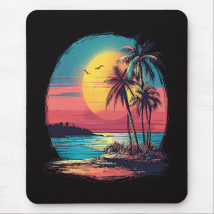 Palmbomen en strand muismat