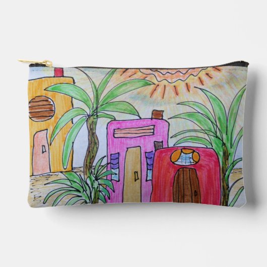 Palmbomen en strandhutten etui (Voorkant)