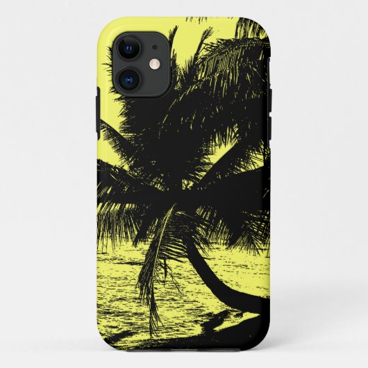 Palmbomen en water - Geel Case-Mate iPhone Case (Achterkant)