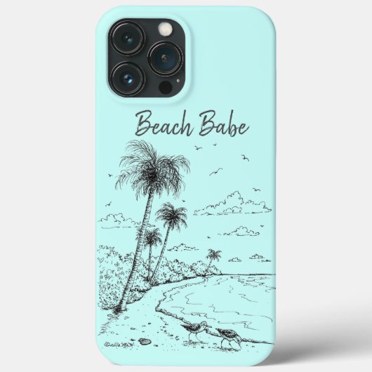 Palmbomen en zandstralen Case-Mate iPhone case (Achterkant)