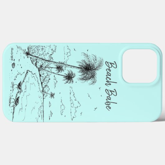 Palmbomen en zandstralen Case-Mate iPhone case (Achterkant (horizontaal))