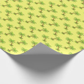 Palmbomen: felle  illustratie. cadeaupapier (Hoek)