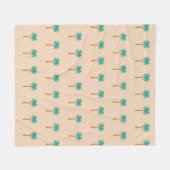 Palmbomen Fleece Deken (Voorkant (Horizontaal))