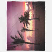 Palmbomen Fleece Deken (Voorkant)