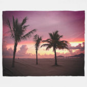 Palmbomen Fleece Deken (Voorkant (Horizontaal))