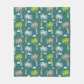 Palmbomen Fleece Deken (Voorkant)