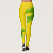 Palmbomen Gele Leggings (Achterkant)