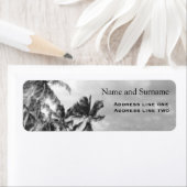 palmbomen gepersonaliseerd etiket (Insitu)