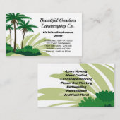 Palmbomen Grafisch Landschap Gazon Care Landschap Visitekaartje (Voorkant / Achterkant)