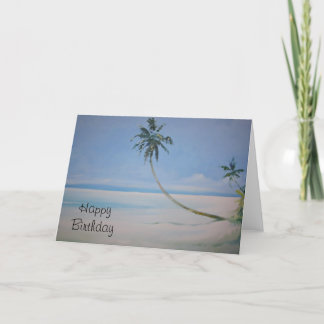 Palmbomen Happy Birthday Kaart