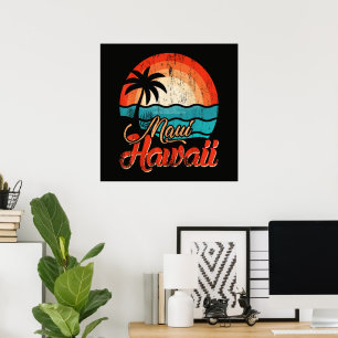 Palmbomen Hawaiaans Strand Poster