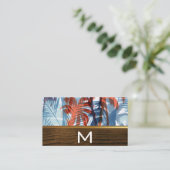 Palmbomen | Houtkorrels Visitekaartje (Staand voorkant)