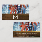 Palmbomen | Houtkorrels Visitekaartje (Voorkant / Achterkant)