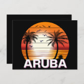  palmbomen in Aruba Briefkaart (Voorkant / Achterkant)