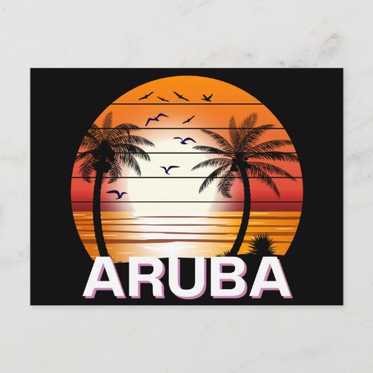  palmbomen in Aruba Briefkaart (Voorkant)