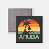  palmbomen in Aruba Magneet (Voorkant / Achterkant)