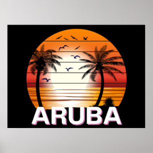 palmbomen in Aruba Poster