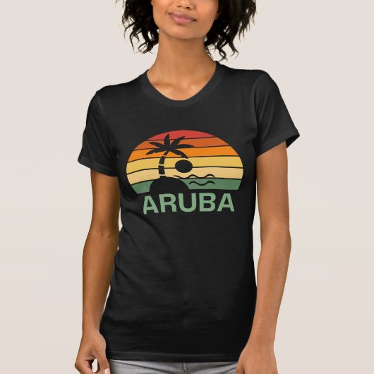 palmbomen in Aruba T-shirt (Voorkant)