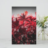Palmbomen in brand briefpapier (Staand voorkant)