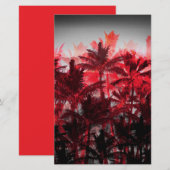 Palmbomen in brand briefpapier (Voorkant / Achterkant)