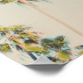 Palmbomen in de windfoto poster (Hoek)