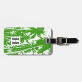 Palmbomen in een geposteriseerd ontwerp bagagelabel (Voorkant horizontaal)