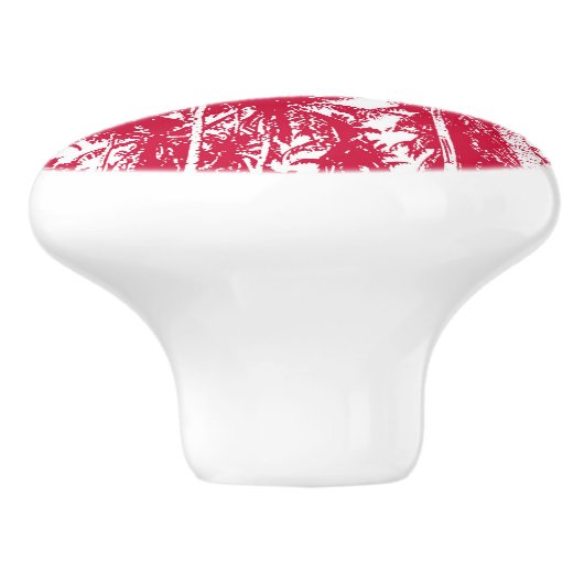 Palmbomen in een geposteriseerd ontwerp keramische knop (Zijkant)