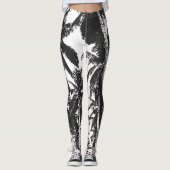 Palmbomen in een geposteriseerd ontwerp leggings (Voorkant)