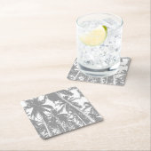 Palmbomen in een geposteriseerd ontwerp vierkante kartonnen onderzetter (Insitu)