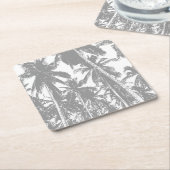 Palmbomen in een geposteriseerd ontwerp vierkante kartonnen onderzetter (Schuin)
