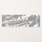 Palmbomen in een grijs geposteriseerd ontwerp yogamat (Achterkant (horizontaal))