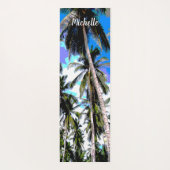 Palmbomen in een kleurrijk gepatterd ontwerp yogamat (Achterkant)