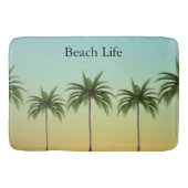 Palmbomen in een straat, strandleven badmat (Voorkant)