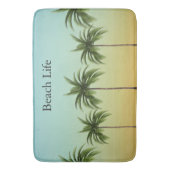 Palmbomen in een straat, strandleven badmat (Voorkant Verticaal)