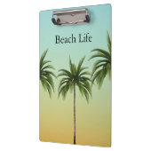 Palmbomen in een straat, strandleven klembord (Links)