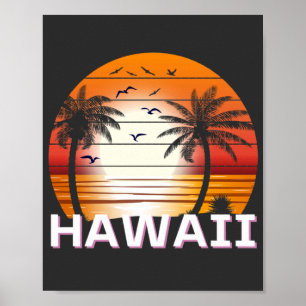  palmbomen in Hawaï Poster