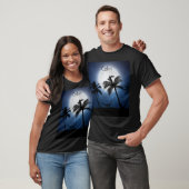 Palmbomen in het moonlicht t-shirt (Unisex)