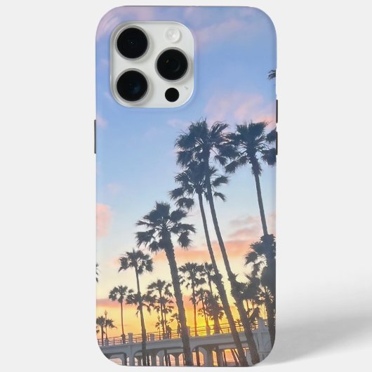 Palmbomen in het strand van Oceanside California Case-Mate iPhone Case (Achterkant)