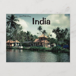 Palmbomen in Kerala India Briefkaart