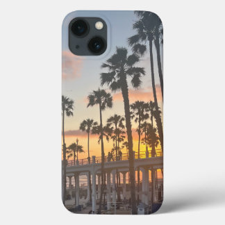 Palmbomen in Oceanside California Sunset iPhone 13 Hoesje