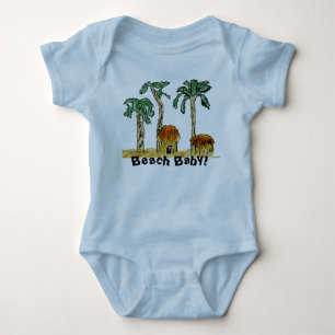 Palmbomen in Paradijsstrand Baby Romper