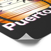  palmbomen in Puerto Rico Summer Beach Poster (Hoek)