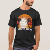 palmbomen in Puerto Rico Summer Beach T-shirt (Voorkant)