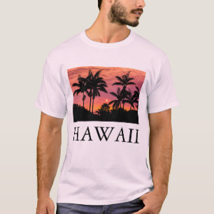 Palmbomen in silhouet, Hawaii T-shirt