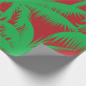 Palmbomen Kerstrood en groen Cadeaupapier (Hoek)