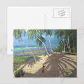 Palmbomen Klein strand Barbados 2013 Briefkaart (Voorkant / Achterkant)