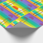 Palmbomen Kustpapier Cadeaupapier (Hoek)