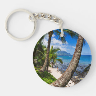 Palmbomen langs Hideaways Beach Sleutelhanger