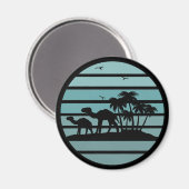 palmbomen met kamelen magneet (Voorkant / Achterkant)