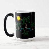 Palmbomen met Sun Coffee-Mok Magische Mok (Links)